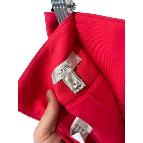 J. Crew Wool Stretch Lined Back Zip Straight Pencil Skirt Fuchsia Pink Size 4 - Picture 8 of 12